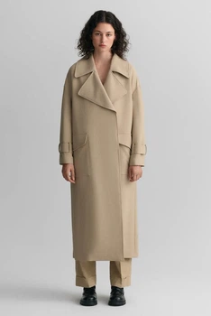 Жіночий бежевий плащ OVERSIZED FLUID Gant M 4751090