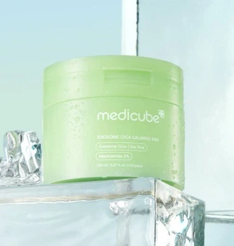 Успокаивающие тонер-пэды с экзосомами центеллы и чайным деревом Medicube Exosome Cica Calming Pad, 100 шт