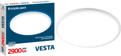 Світильник стельовий Enerlight VESTA 36Вт 4000К (VESTA36SMD80N)