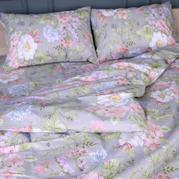 Наволочка Бязь Floral Whisper 50*70 см Светло-Серый