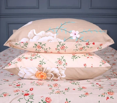 Наволочка Бязь Vanilla Blossom 50*70 см Бежевый