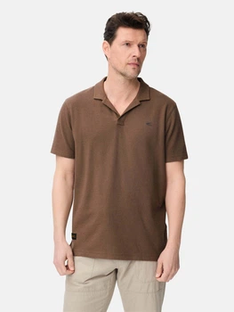 Поло длинное мужское Camel Active Polos 1/2 sleeves 409920-7P60-26 L Коричневое (4063366243579)