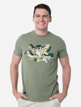 Футболка хлопковая длинная мужская Camel Active T-Shirt 1/2 409700-5T17-34 L Темный хаки (4064478973729)