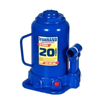 Домкрат гидравлический бутылочный Iron Hand IH-317407D 217-407 мм 20 т