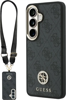 Etui Guess 4G Big Rhinestone Triangle Strap MagSafe do Samsung Galaxy S26 Black (GUHMS26SP4G4DCSK)