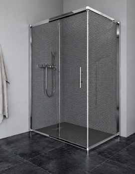 Душова кабіна Aquanil Minnesota 120×90×190 см, прямокутна, тонована перфорація, хромований профіль
