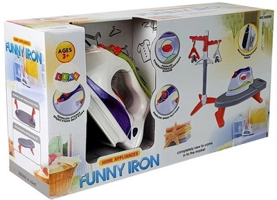 Zestaw do prasowania LeanToys Funny Iron żelazko z akcesoriami i efektami 6 elementów 499242 (5905884456071)