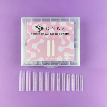 Верхні форми для нарощування нігтів DNKa Professional Top Nail Forms Long Square DNKa 120pcs