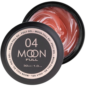 Полігель для нарощування нігтів MOON FULL Poly Gel №04 натуральний 30 мл