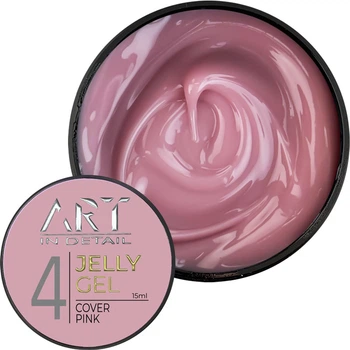Гель для нарощування та моделювання нігтів ART Jelly Gel №4 Cover Pink 15 мл