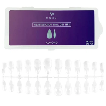 Гелеві типси для нарощування DNKa Professional Nail Gel Tips Almond 240 шт