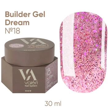 Гель для нарощування нігтів Valeri Builder Gel Dream №18 30 мл