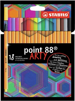 Zestaw linerów Stabilo Point 88 Arty 18 szt (4006381557450)