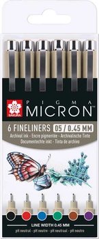 Zestaw linerów Sakura Pigma Micron 05 6 szt (8712079421755)