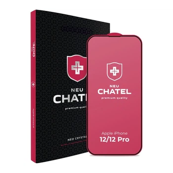 Защитное стекло NEU Chatel для iPhone 12/12 Pro (Black)