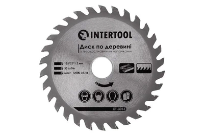 Диск пильный по дереву Intertool 125 х 22.2 мм x 30T