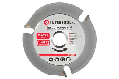 Диск пильний по дереву Intertool 125 x 22.2мм x 3T PRO