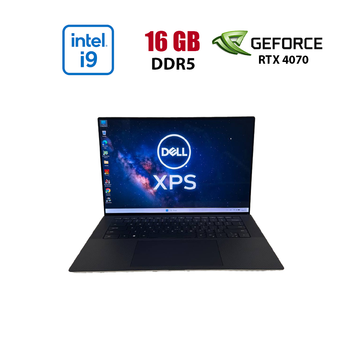 Игровой ноутбук Dell XPS 15 9530 / 15.6" (3840x2160) IPS Touch / Intel Core i9-13900H (14 (20) ядер по 2.6 - 5.4 GHz) / 16 GB DDR5 / 512 GB SSD / nVidia GeForce RTX 4070, 8 GB GDDR6, 128-bit / WebCam б/у