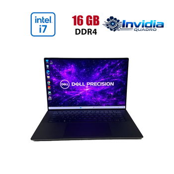 Мобильная рабочая станция Б-класс Dell Precision 7760 / 15.6" (3840x2160) IPS Touch / Intel Core i7-11850H (8 (16) ядер по 2.5 - 4.8 GHz) / 16 GB DDR4 / 512 GB SSD / nVidia Quadro T1200, 4 GB GDDR6, 128-bit / WebCam б/у
