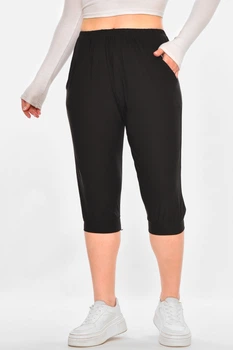 Бриджи женские однотонные черного цвета АЛИЯ размер 48-50 (213126)