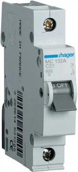 Wyłącznik nadprądowy Hager MCN132 QuickConnect 1P C 32 A (3250614337116)