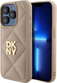 Панель DKNY Quilted Stack Logo для Apple iPhone 15 Pro Max Beige (DKHCP15XPQDSLE)