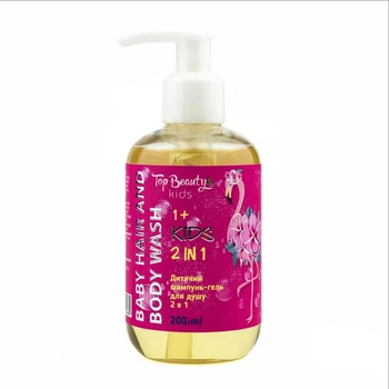 Детский шампунь-гель для душа 2 в 1 Top Beauty Baby Hair and Body Wash для девочек с рождения 200 мл