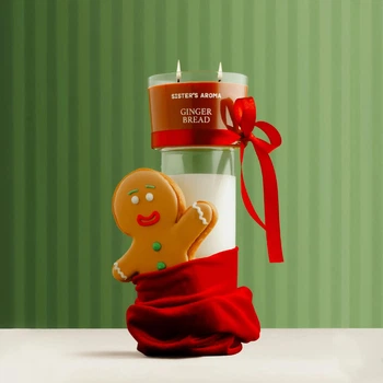 Ароматична соєва свічка для дому Sister’s Aroma Perfumed Candle Gingerbread з ароматом імбирного печива 150 г