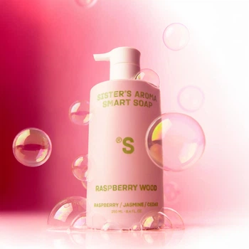 Рідке мило для догляду рук Sister’s Aroma Smart Soap Raspberry Wood зі свіжим ароматом малини, жасмину та деревини 250 мл