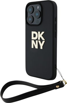Панель DKNY Wrist Strap Stock Logo для Apple iPhone 16 Pro Black (DKHCP16LPBSWSK)