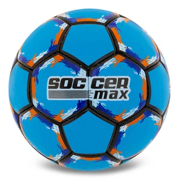Мяч футбольный размер №5 Soccermax 6525 для тренировок и игр Light Blue-Multicolor