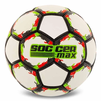 Мяч футбольный размер №5 Soccermax 6525 для тренировок и игр White-Multicolor