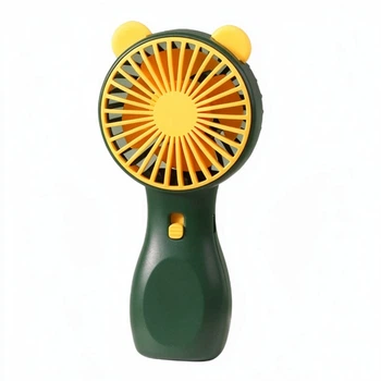 Вентилятор ручной акккумуляторный TOPA с Ушками Handheld Fan Зеленый