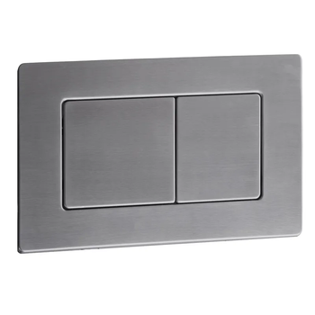 Панель змиву KOER KT-0612-07 240x160x10mm з нержавіючої сталі, кнопка квадратна (колір графіт) (KR6122)