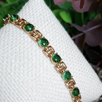 Браслет Xuping Jewelry 5мм длина 17-19см медицинское золото позолота 18К 2408