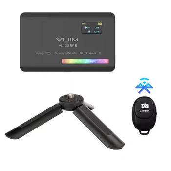 Накамерний LED-освітлювач Ulanzi VL120 RGB з пультом та акумулятором 3100 mAh, Чорний