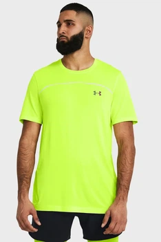 Чоловіча жовта футболка UA Rush Seamless Wordmark SS Under Armour S 1382799-731