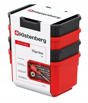 Набір контейнерів TITAN BOX KTIS16 - 4шт, 110×156×90 мм Kistenberg