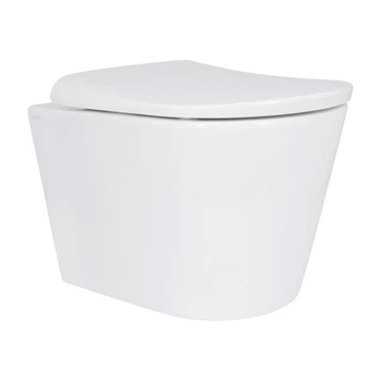 Подвесной унитаз Qtap керамика 490х365х325 мм белый с сиденьем Soft-close (692274)
