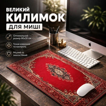 Персидский ковер коврик для мыши 300x800x2 мм, резиновый настольный коврик, аксессуар для ПК и ноутбука (88235m)
