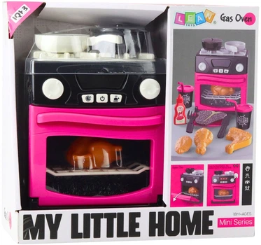 Духовка игрушечная LeanToys My Little Home с аксессуарами 13 элементов розовый 749646 (5905991085638)