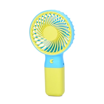 Вентилятор ручной портативный Bambi MK 5609(Yellow) с подставкой, 15,5 см, USB