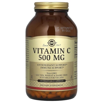 Вітамін C Solgar (Vitamin C) 500 мг 250 вегетаріанських капсул (SOL-03261)