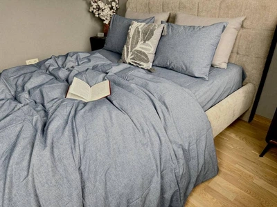 Постільна білизна Jeans(W1161) варена бавовна Полуторний розмір Комфорт (160х215), наволочки 70/70