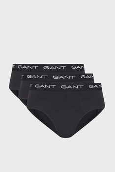 Чоловічі чорні бріфи (3 шт) Gant S 900023001