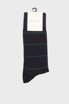 Чоловічі темно-сині носки у смужку STRIPED RIB SOCKS Gant 40-42 9960332