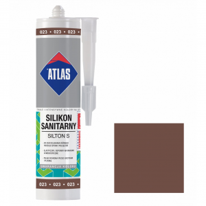 Герметик силиконовой санитарний ATLAS SILTON S 0023 коричневой 280ml