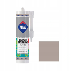 Герметик силиконовой санитарний ATLAS SILTON S 0203 стальной 280 ml