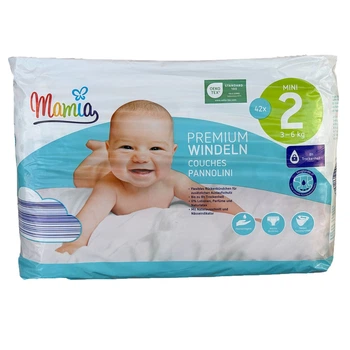 Підгузки Mamia Premium 2 Mini (3 - 6 кг), 42 шт