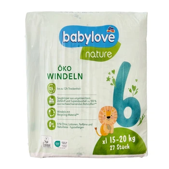 Подгузники Babylove Nature 6 XL (15-20 кг), 27 шт